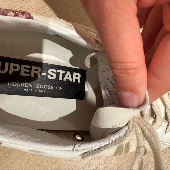 Golden Goose Sneakers with Blue Star and Pink Glitter, size 39 - Picture 6 of 7